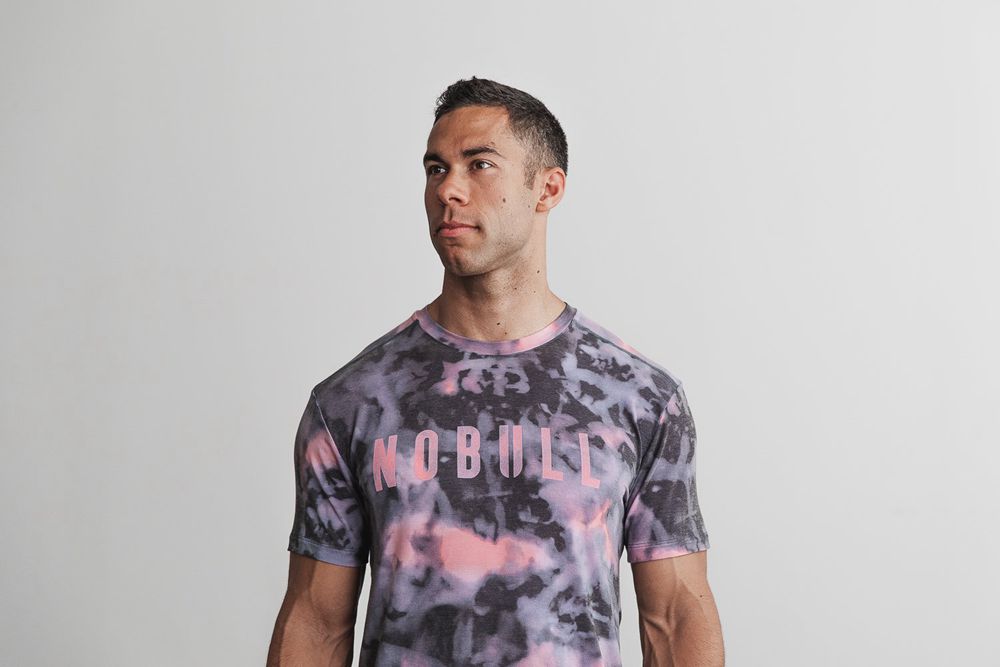 T-Shirts NOBULL Homme Rose Noir Tie-Dye - NOBULL,France (7492-APRGZ)